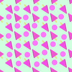 Seamless background of ice cream. Vector illustration.