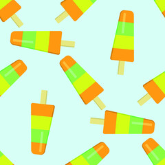 Seamless background of ice cream. Vector illustration.