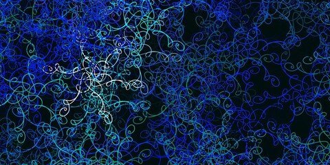 Light BLUE vector backdrop with bent lines.