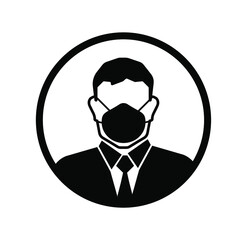 wear mask men icon