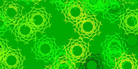 Light Green, Yellow vector pattern with abstract shapes.