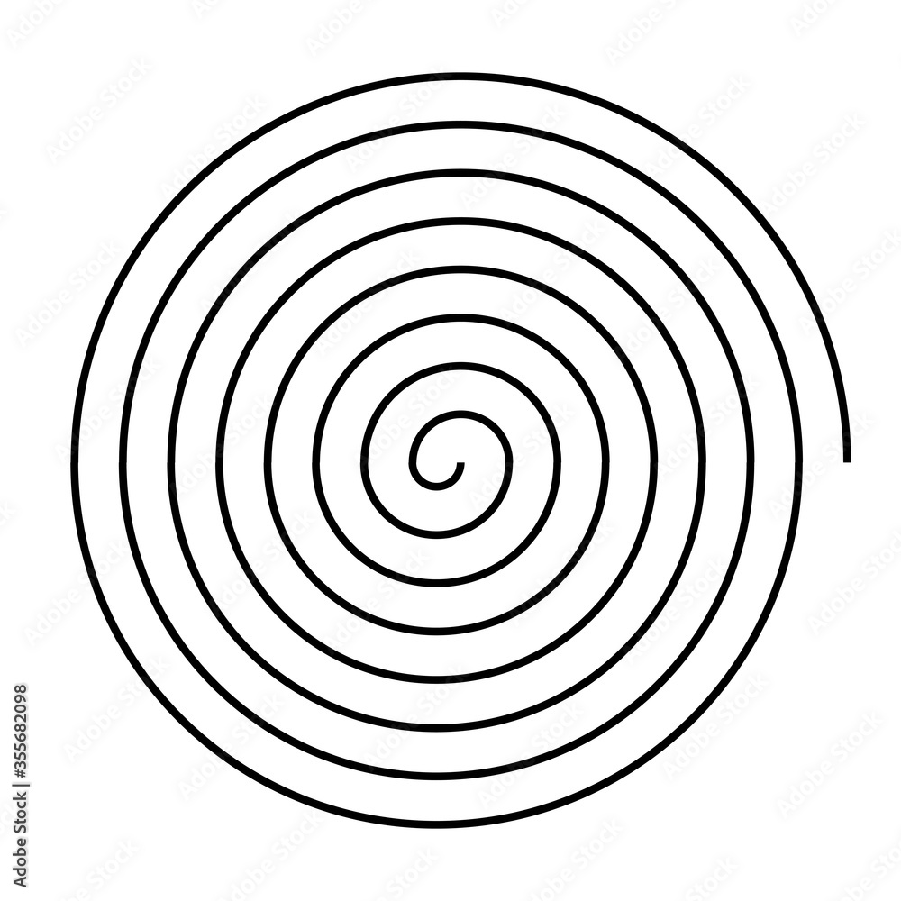 Poster spiral sign isolated on white background. vector spiral for web and applications.