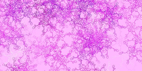 Light Purple, Pink vector background with curves.