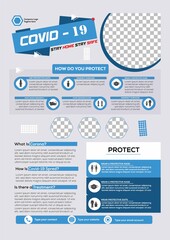 Covid flyer, Medical Flyer Template Design. Template vector design for Brochure, Annual Report, Magazine, Poster, Corporate Presentation,