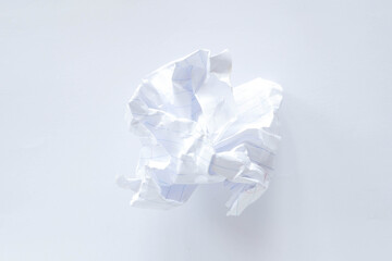 crumpled paper background, white wrinkled paper