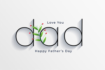 elegant style happy fathers day greeting card design