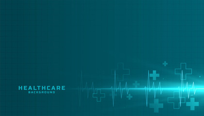 medical and healthcare background with cardiograph line