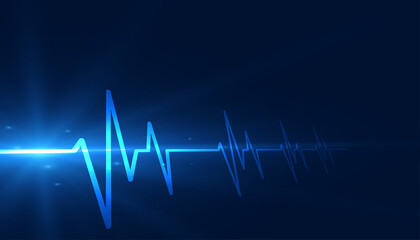 Fototapeta premium cardiograph heartbeat lines medical healthcare background design