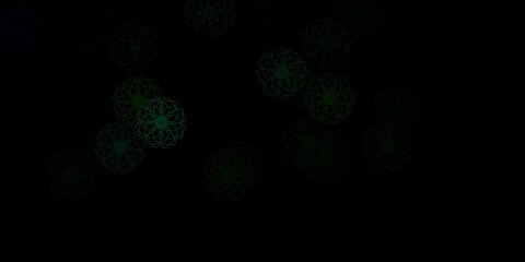 Dark Green vector pattern with abstract shapes.