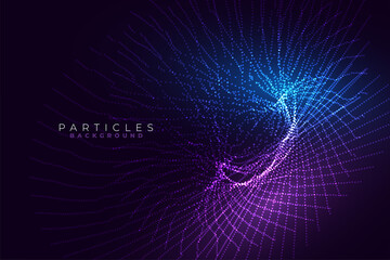 abstract technology glowing lines fractal style background design