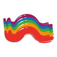 colour wave print and paint design vector illustration EPS10