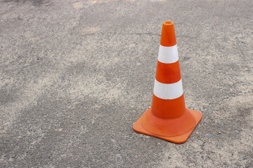 Traffic cone in the road