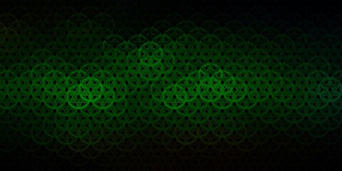 Dark Green, Red vector backdrop with mystery symbols.