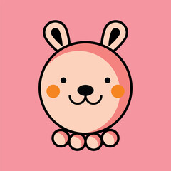 cute little bunny rabbit icon symbol graphic vector design
