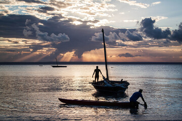 sunset on the beach