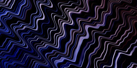 Light Pink, Blue vector background with bent lines. Brand new colorful illustration with bent lines. Template for cellphones.