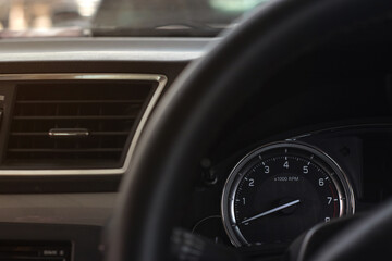 Car dashboard there are alerts to see the system of cars.