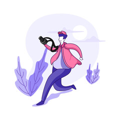 photographer ran Illustration concept
