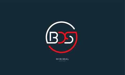 Alphabet letters icon logo BDS