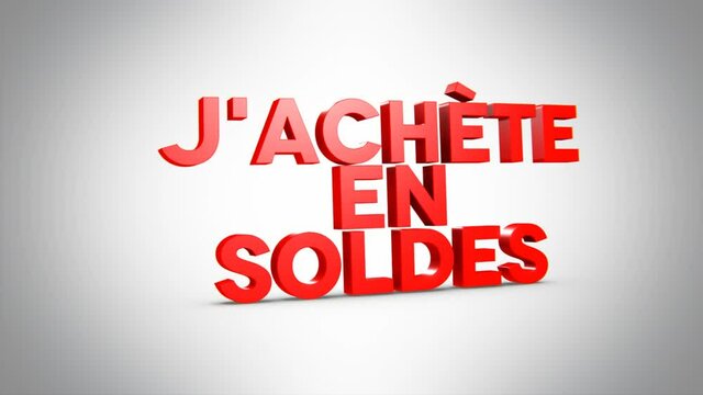j'ach&egrave;te en soldes 3D rouge