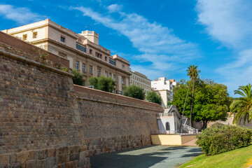 View of a military headquarters in Cartagena, Spain