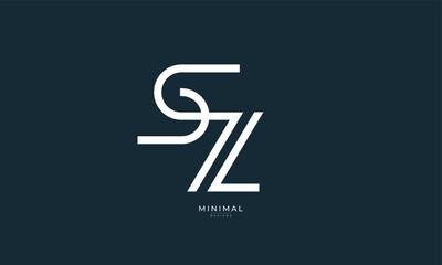 Alphabet letters icon logo SZ