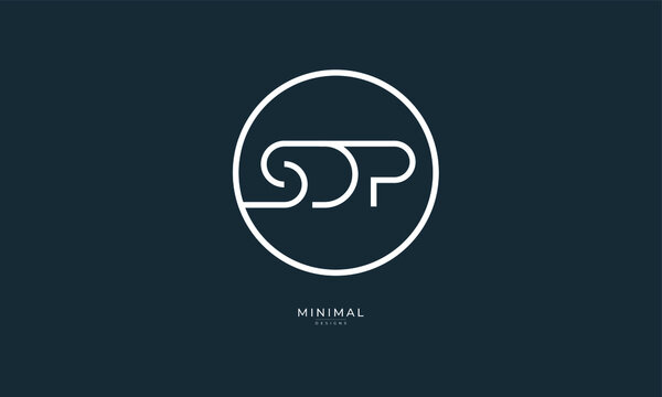 Alphabet letters icon logo SDP