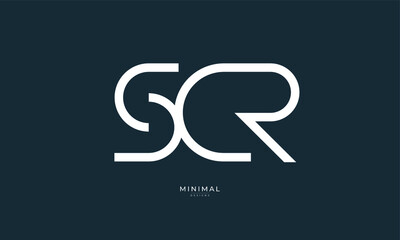 Alphabet letters icon logo SCR