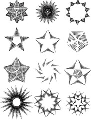 Set of  geometric design elements