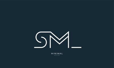 Alphabet letters icon logo SML