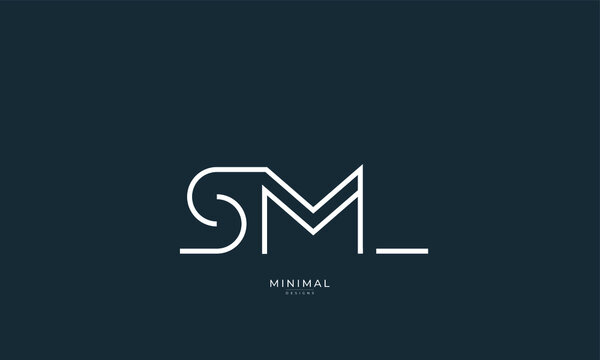 Alphabet letters icon logo SML