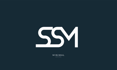 Obraz premium Alphabet letters icon logo SSM