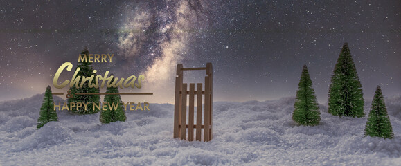 Winterlandschaft mit Kunstschnee als Weihnachtsmotiv © Olaf Kunz