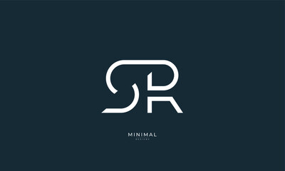 Alphabet letters icon logo SR