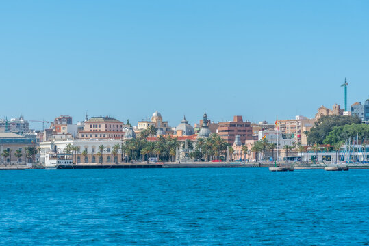 Seaside view of Spanish town Cartagena