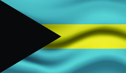 Bahamas Vector Flag. Vector illustration.