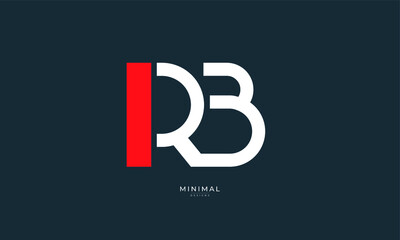 Alphabet letters icon logo RB