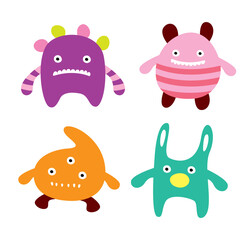 cute monster mascot vector collection