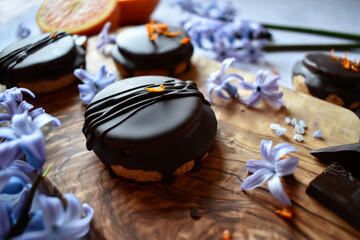 Vegan jaffa cakes
