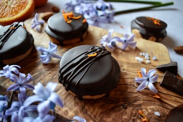 Vegan jaffa cakes