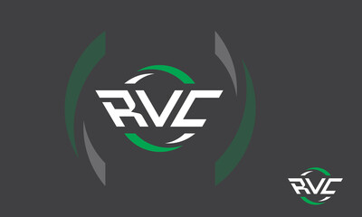 R V C letter Logo Design Template.