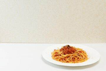 ガーリックイタリアントマトソースパスタ