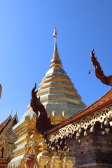 Stupa en or, Wat Phrathat Doi Suthep à Chiang Mai, Thaïlande