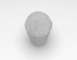 3d image of Pedestal ice cream in a Cup 004