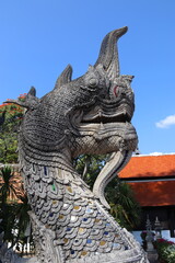 Dragon du Wat Chedi Luang à Chiang Mai, Thaïlande