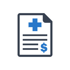 Fototapeta premium Medical bill icon