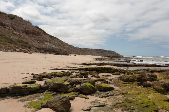low tide at Praia dos Frades near Peniche, Portugal