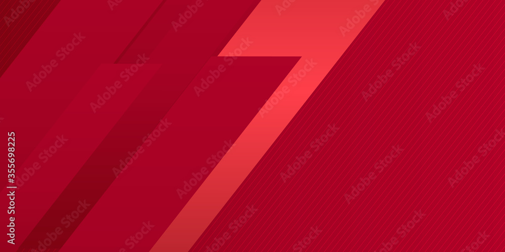 Poster red background with shiny stripe lines. modern black red abstract wave curved background for present