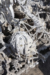 Enfer du Wat Rong Khun ou temple blanc à Chiang Rai, Thaïlande	