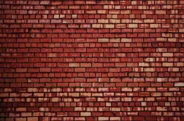 Weathered red brick wall surface background rexture
